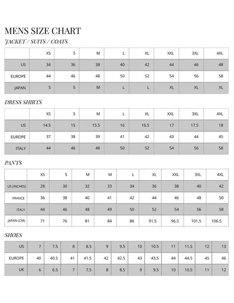 dior size chart mens|dior size chart clothing.